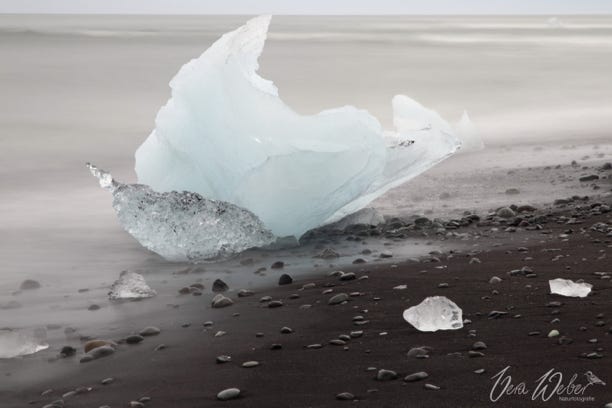 Island, Eis, Diamond Beach, Jökulsarlon